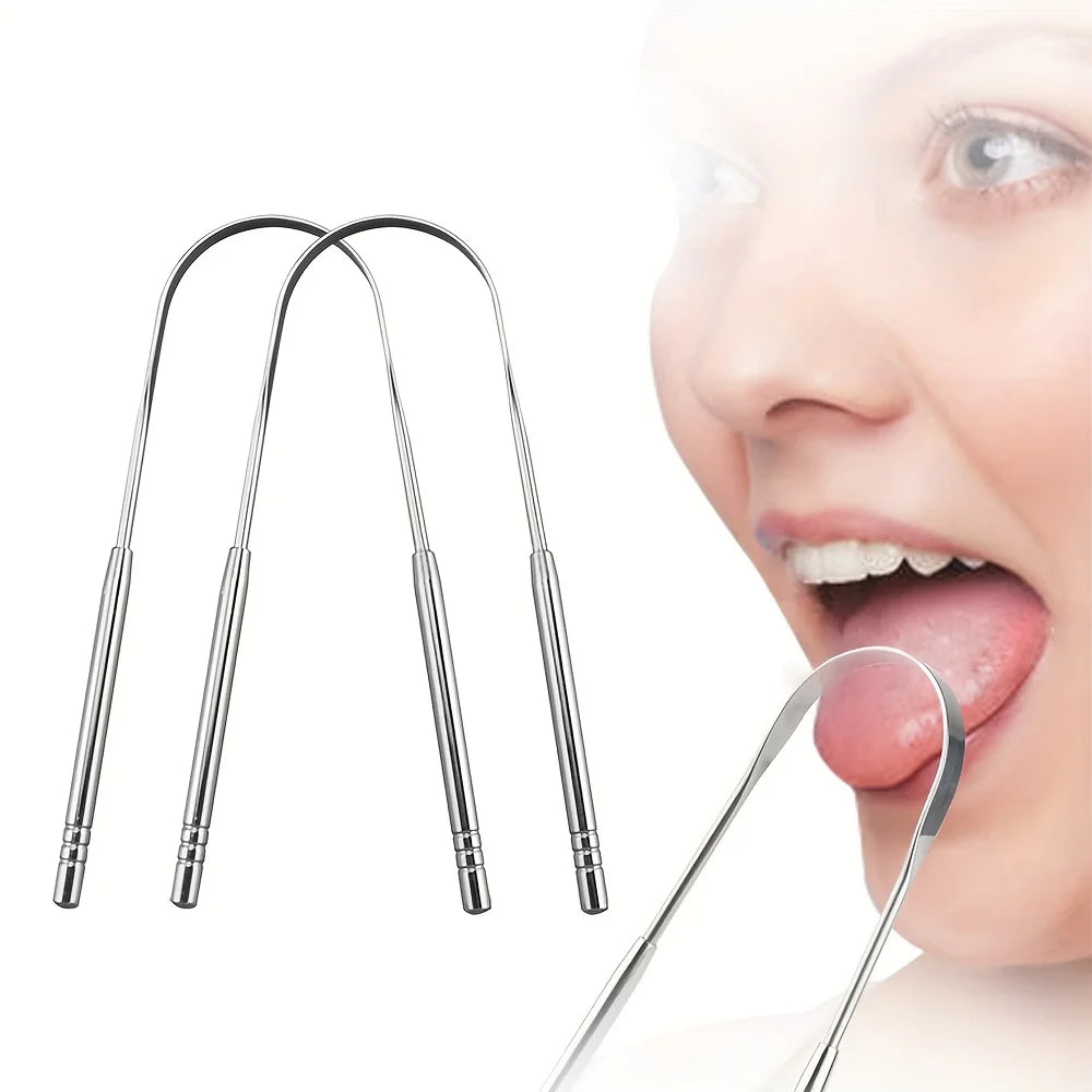 True Stainless-Steel Tongue Scraper
